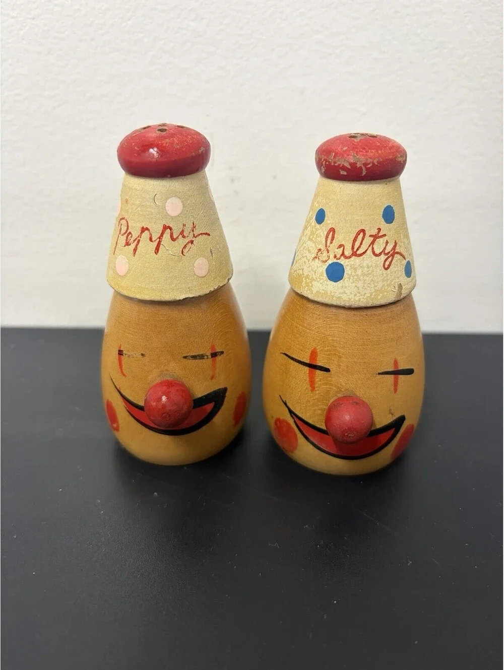 Vintage Wooden Clown 